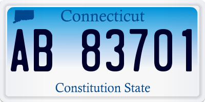 CT license plate AB83701