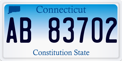 CT license plate AB83702