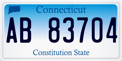 CT license plate AB83704