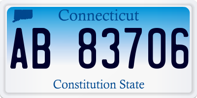 CT license plate AB83706