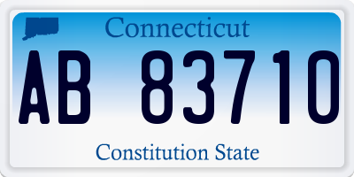 CT license plate AB83710