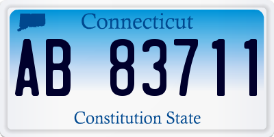 CT license plate AB83711