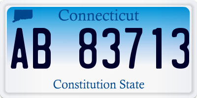 CT license plate AB83713