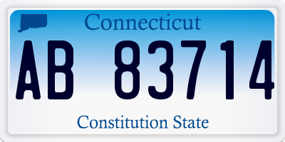 CT license plate AB83714