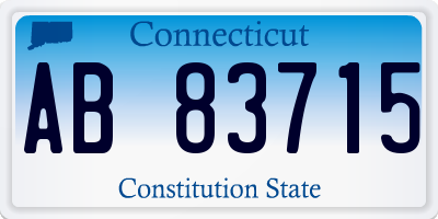 CT license plate AB83715