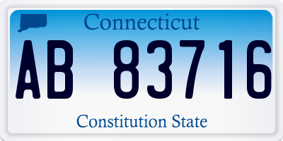 CT license plate AB83716