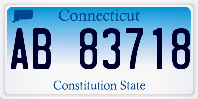 CT license plate AB83718