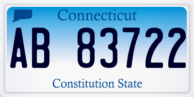 CT license plate AB83722