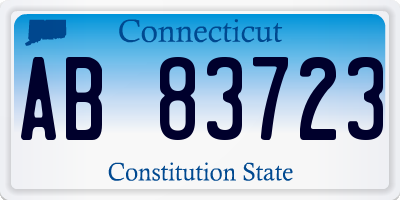 CT license plate AB83723