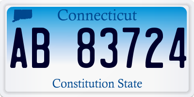 CT license plate AB83724