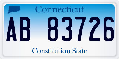 CT license plate AB83726