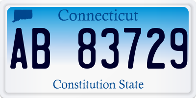 CT license plate AB83729