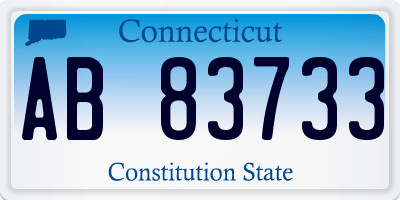 CT license plate AB83733