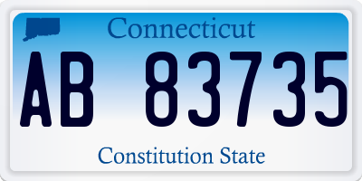 CT license plate AB83735