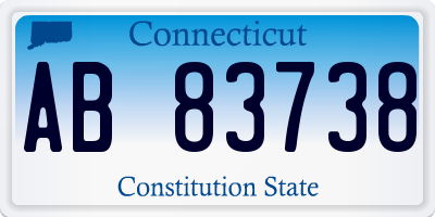 CT license plate AB83738