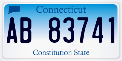 CT license plate AB83741