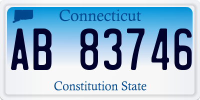 CT license plate AB83746