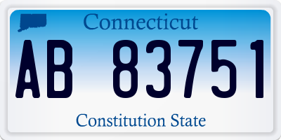 CT license plate AB83751