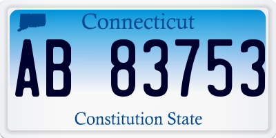 CT license plate AB83753