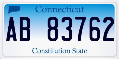 CT license plate AB83762