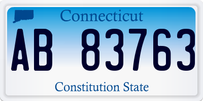 CT license plate AB83763