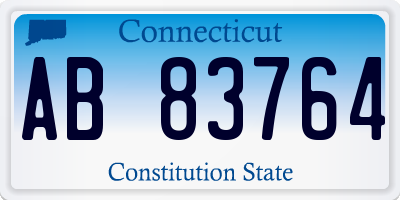 CT license plate AB83764