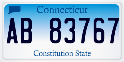 CT license plate AB83767