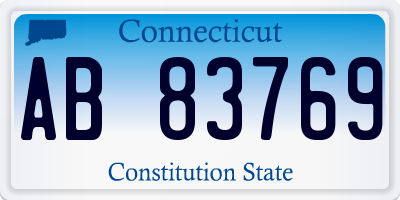 CT license plate AB83769