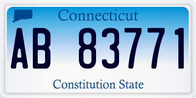 CT license plate AB83771