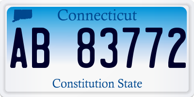 CT license plate AB83772