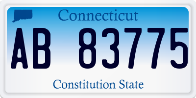 CT license plate AB83775