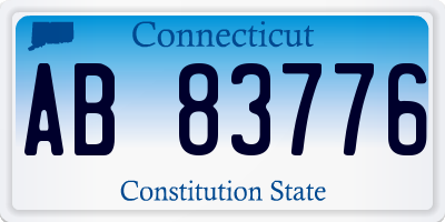 CT license plate AB83776