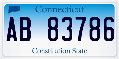 CT license plate AB83786