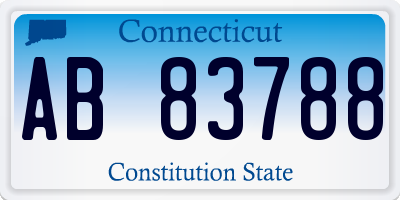 CT license plate AB83788