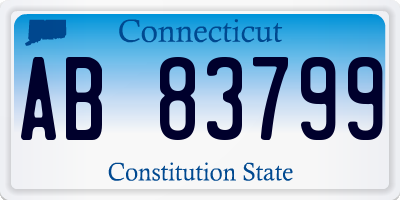 CT license plate AB83799