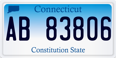 CT license plate AB83806