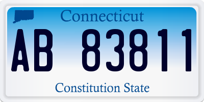 CT license plate AB83811