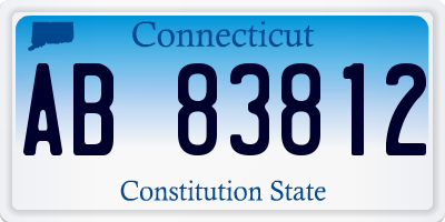 CT license plate AB83812