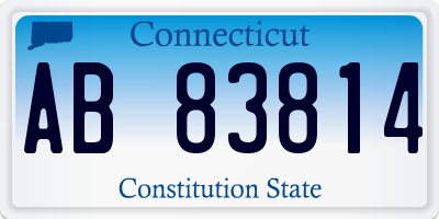 CT license plate AB83814