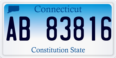 CT license plate AB83816