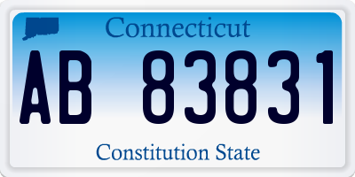 CT license plate AB83831