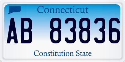 CT license plate AB83836