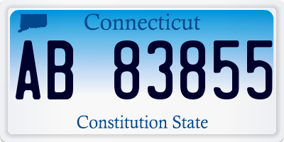 CT license plate AB83855