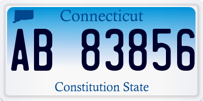 CT license plate AB83856