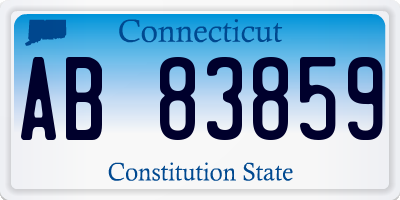 CT license plate AB83859