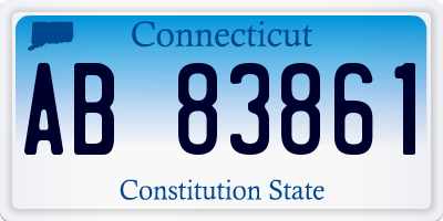 CT license plate AB83861