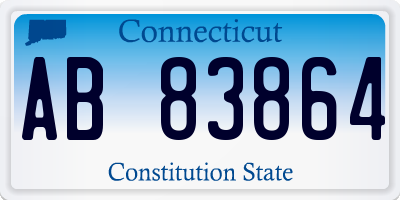 CT license plate AB83864