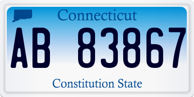 CT license plate AB83867