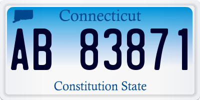 CT license plate AB83871