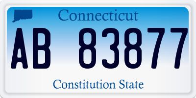 CT license plate AB83877